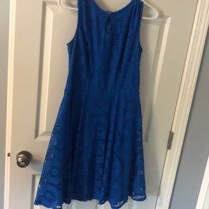 Blue lace dress